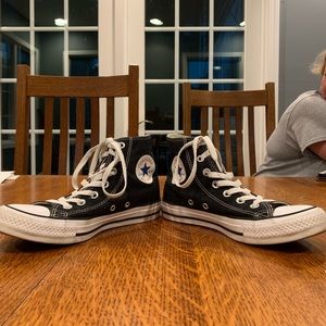 Black high top converse
